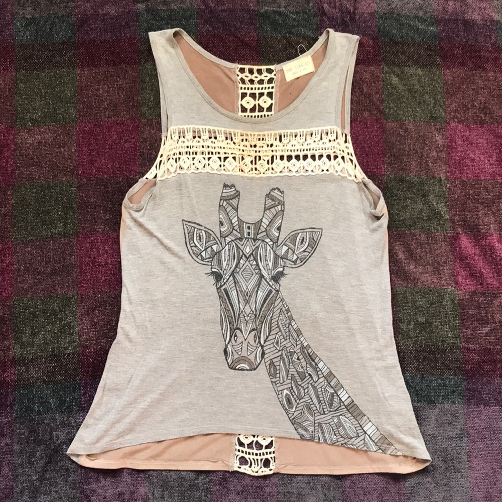 Giraffe Lace Cutout Top